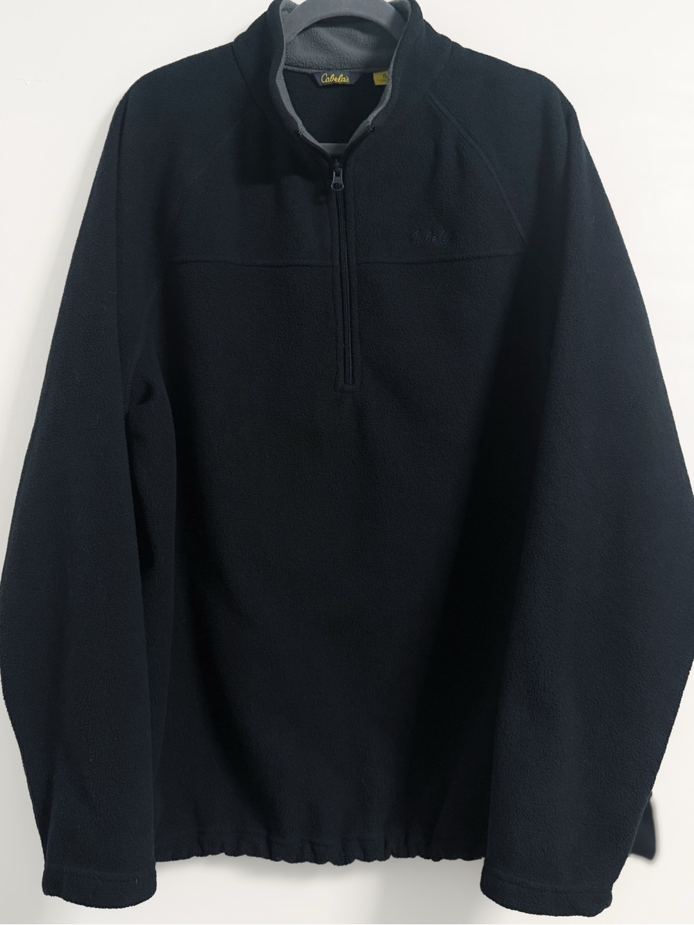 Cabela’s Men’s XL Black Half Zip Fleece Pullover Outdoor Layer